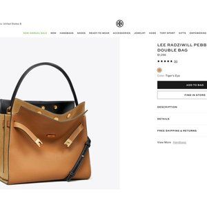 Tory Burch - LEE RADZIWILL PEBBLED DOUBLE BAG